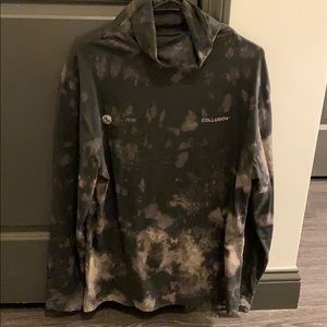 Men’s Collusion Black Tie Dye Turtleneck